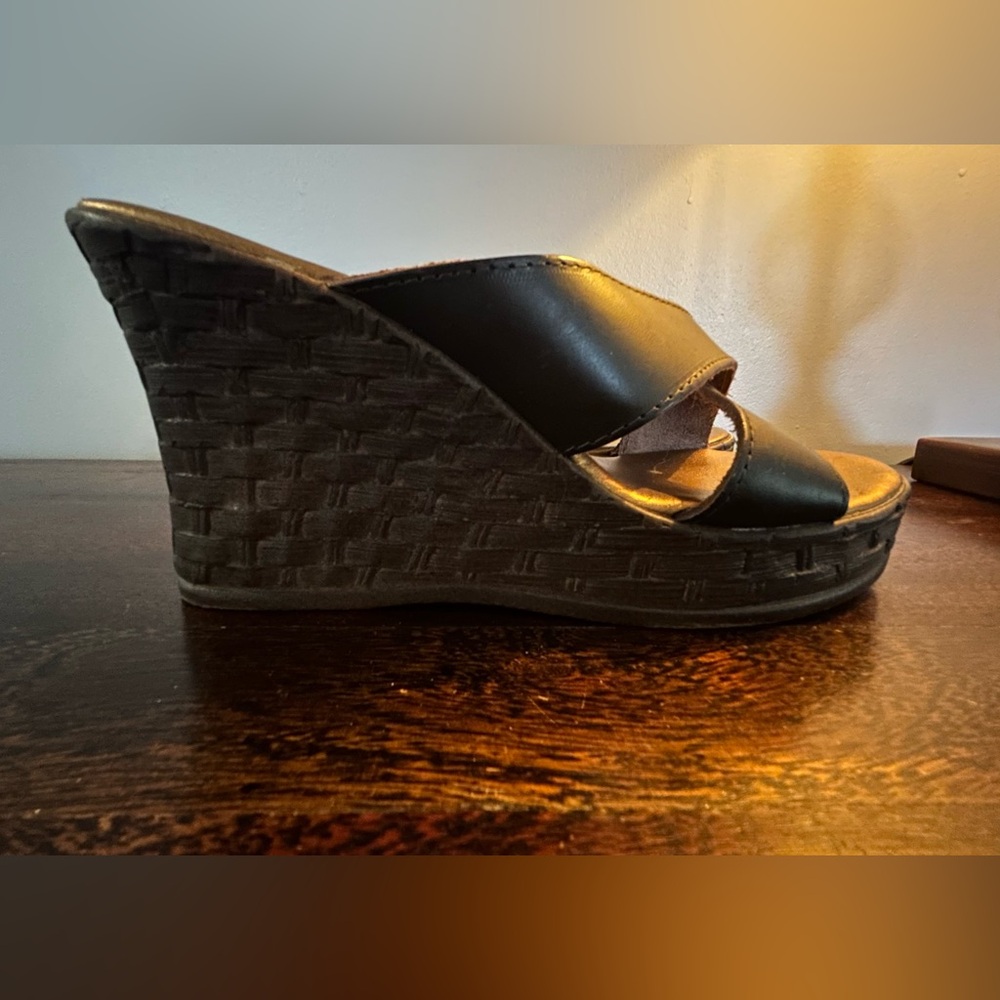 Brown Itailian made Wedge Sandals